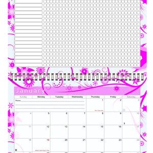 2027 Monthly Desktop/Wall Calendar/Planner - Habit Tracker (Edition #010)